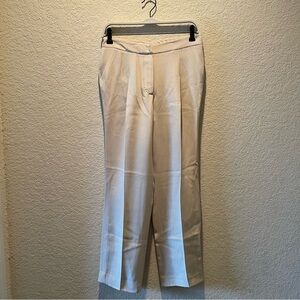 Loro Piana women light tan 100% silk lightweight unlined casual dress pants,